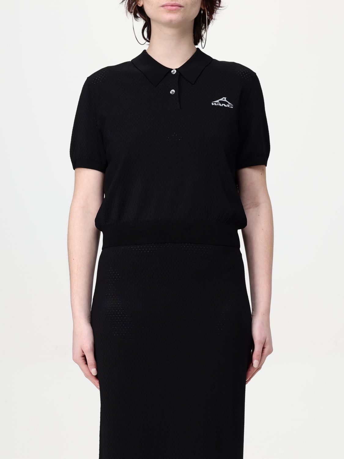 Tシャツ・カットソー ALEXANDER WANG Woman Polo Shirt Black 4KC2251017 001
