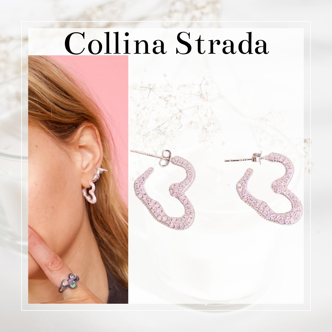 芸能人愛用ブランド☆【Collina Strada】ハートピアス