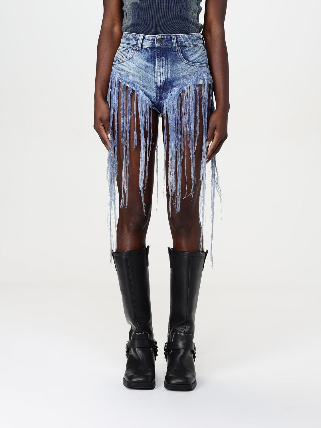 ショートパンツ DIESEL Woman Short Blue A181450CMBM 01