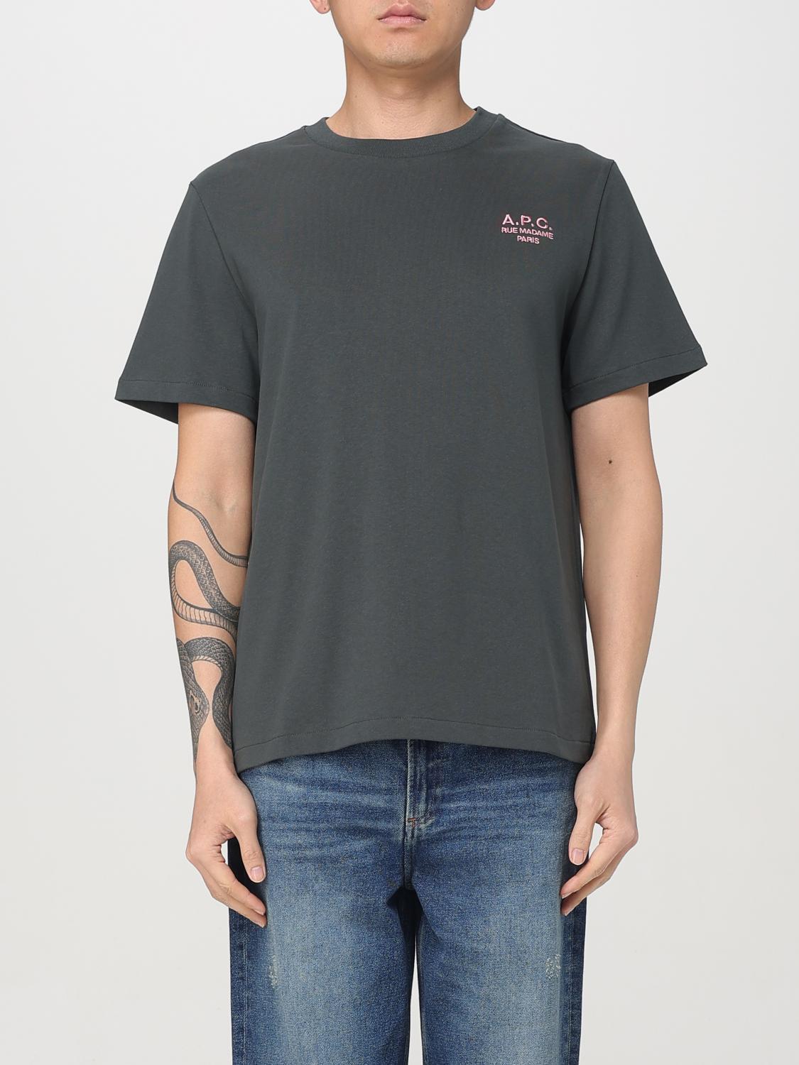 Tシャツ・カットソー A.P.C. Men T-shirt Charcoal COHBUM26388 LLF
