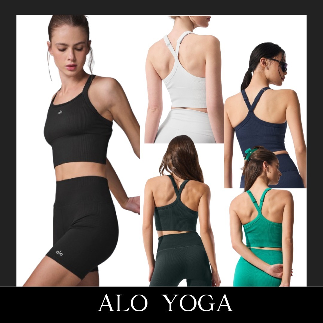 ♡Alo Yoga♡シームレスリブフェイバリットブラタンク