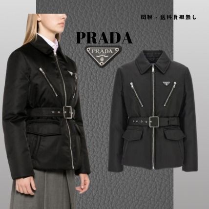 ベルト付 PRADA(プラダ) ダウンジャケット・コート(レディース
