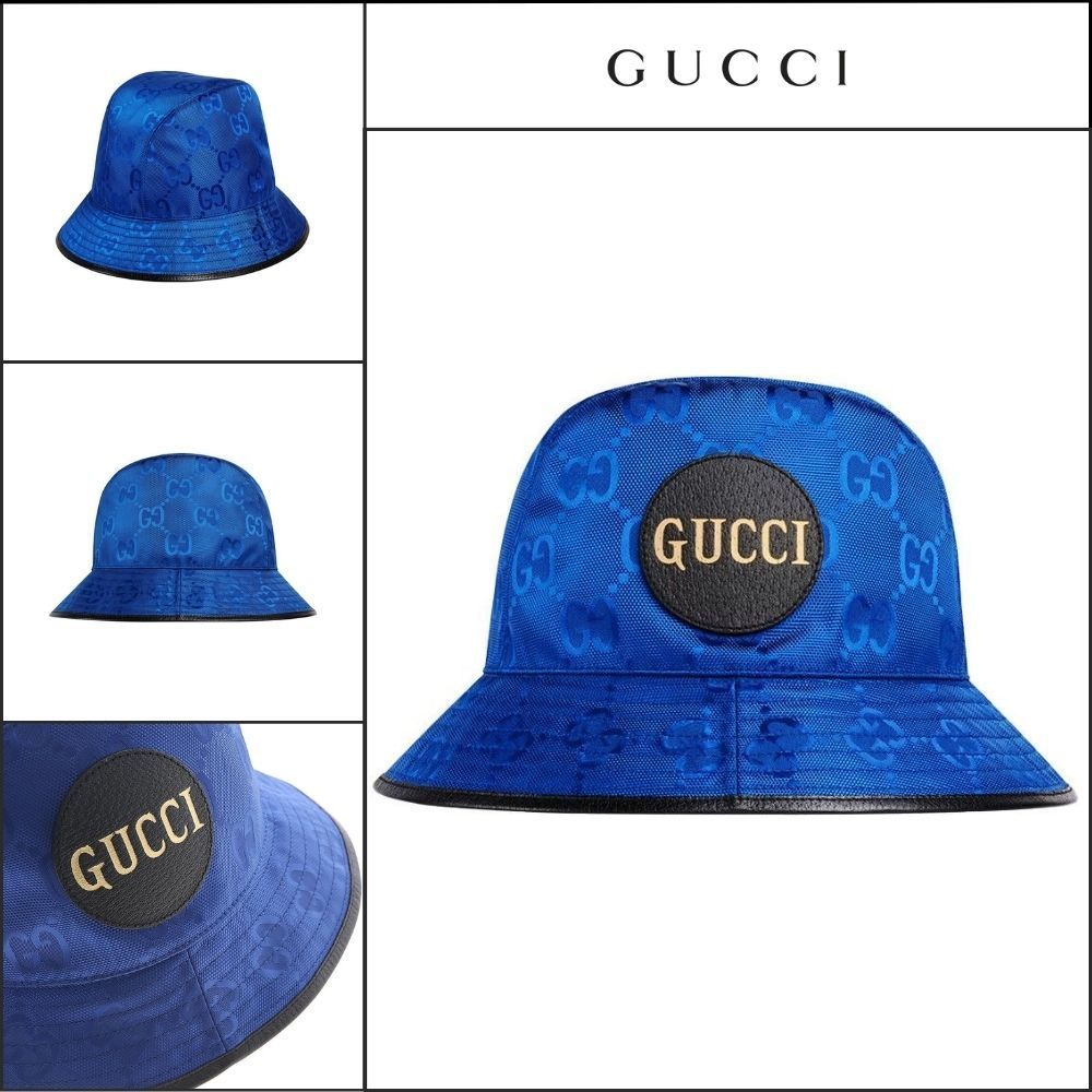 【GUCCI】 GG オフ ザ グリッド バケットハット ロイヤルブルー