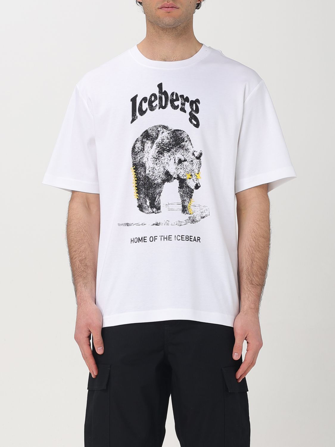 Tシャツ・カットソー ICEBERG Men T-shirt White F0256307 1101
