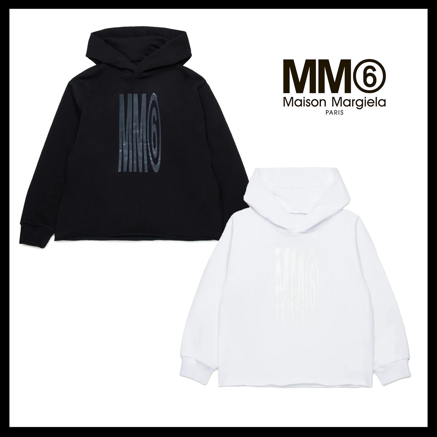 ◆MM6 Maison Margiela◆ ロゴ プリント パーカー (大人もOK)