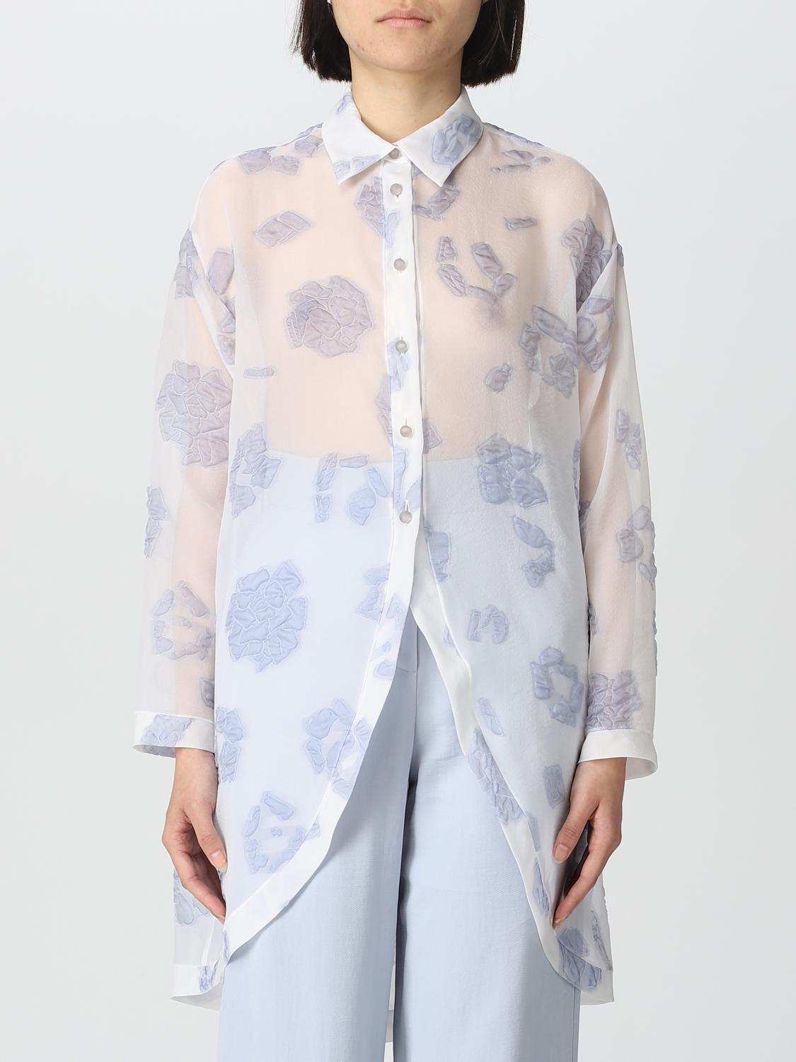 アウターその他 GIORGIO ARMANI Woman Blazer Gnawed Blue 3SHCC04TT03WP PZ01