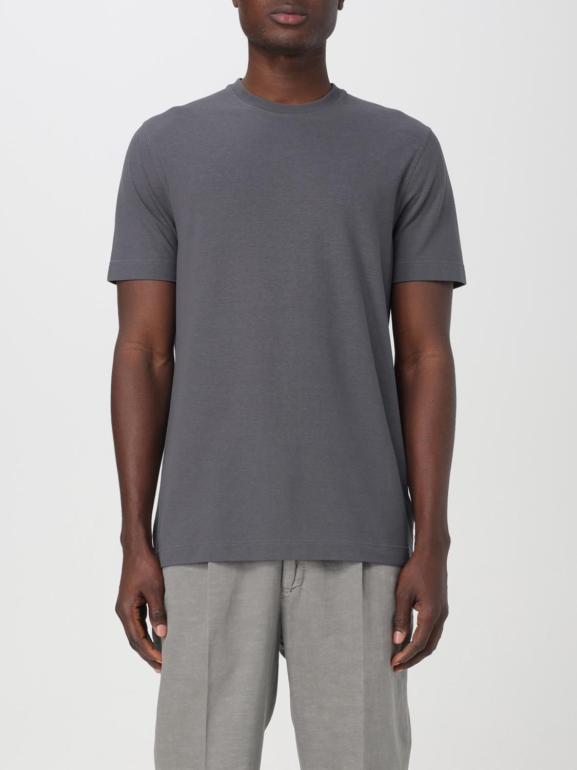 Tシャツ・カットソー ZANONE Men T-shirt Grey 812597ZG380 Z0914