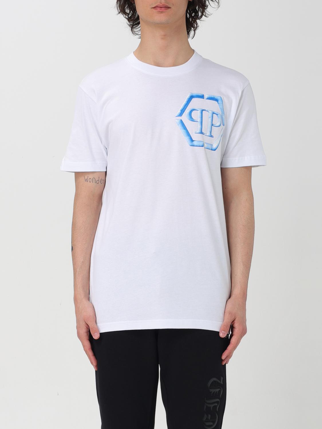 Tシャツ・カットソー PHILIPP PLEIN Men T-shirt White SADCMTK6787PJY002N 01