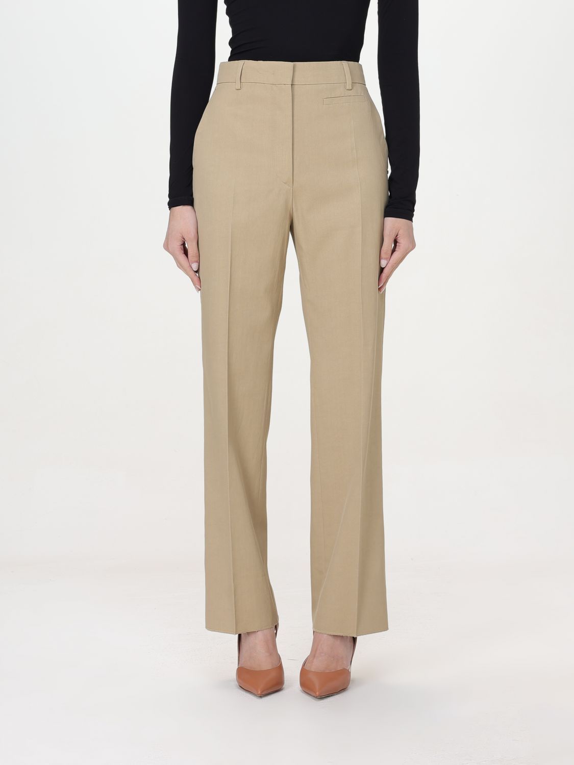 パンツ SPORTMAX Woman Pants Beige 2412131132600 004