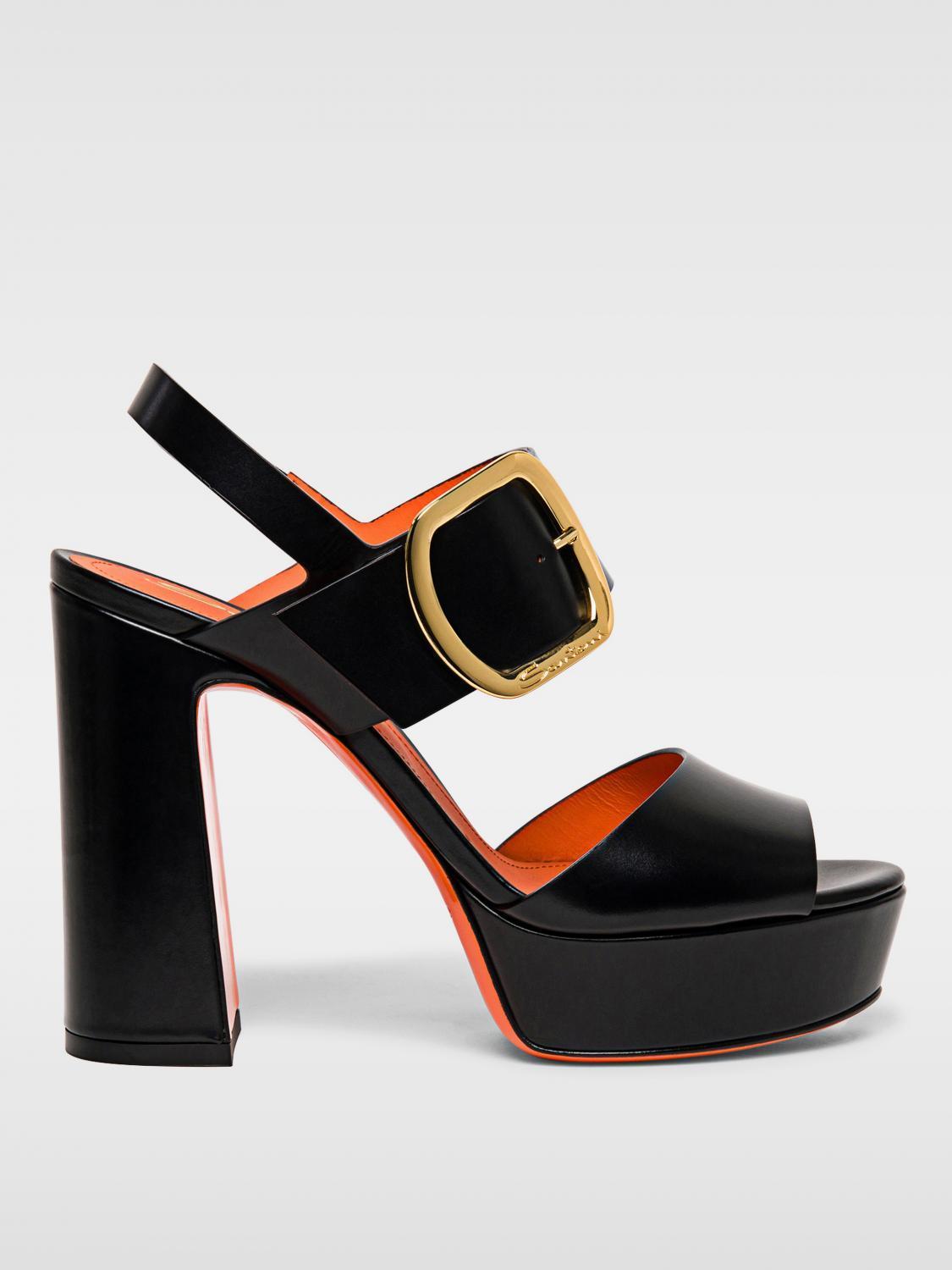 シューズ・サンダルその他 SANTONI Woman Heeled sandals Black WHVO70379HX2BBGN N01