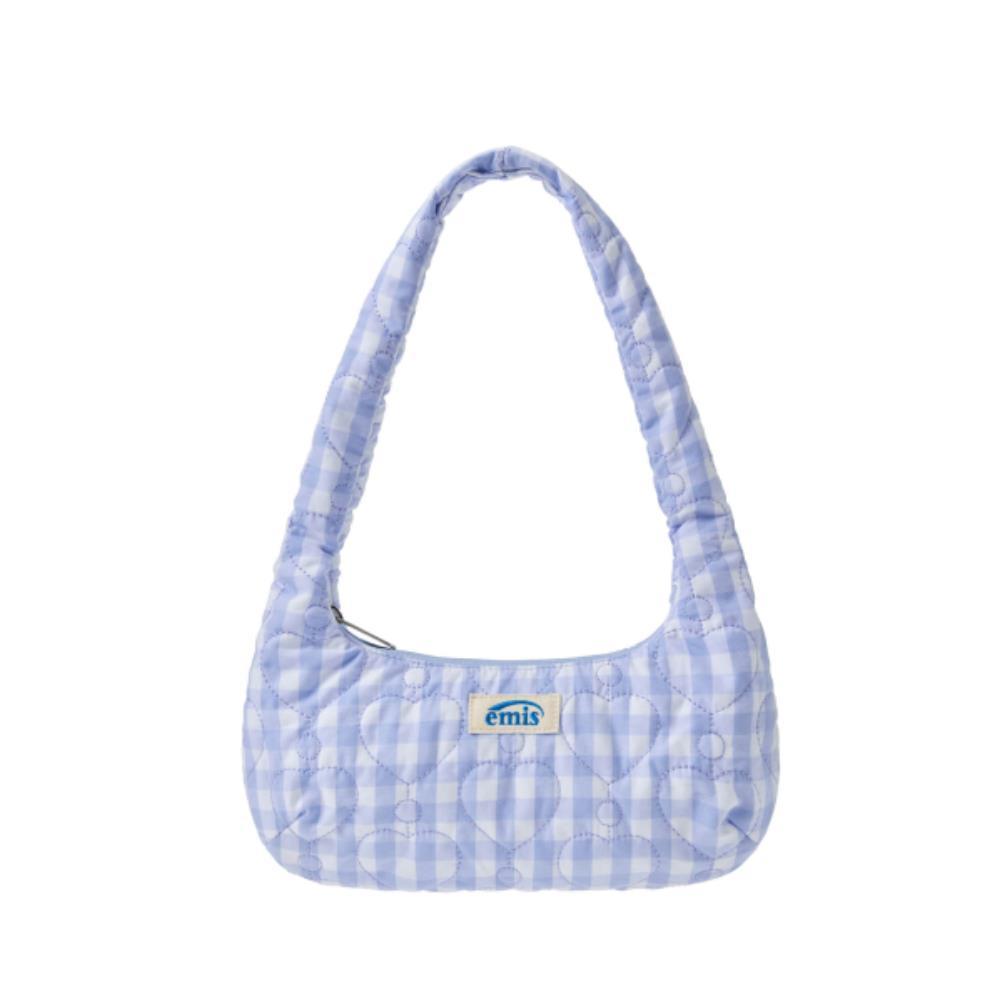 ☆EMIS☆ HEART QUILTED SHOULDER BAGSKY BLUE m1037_1334846