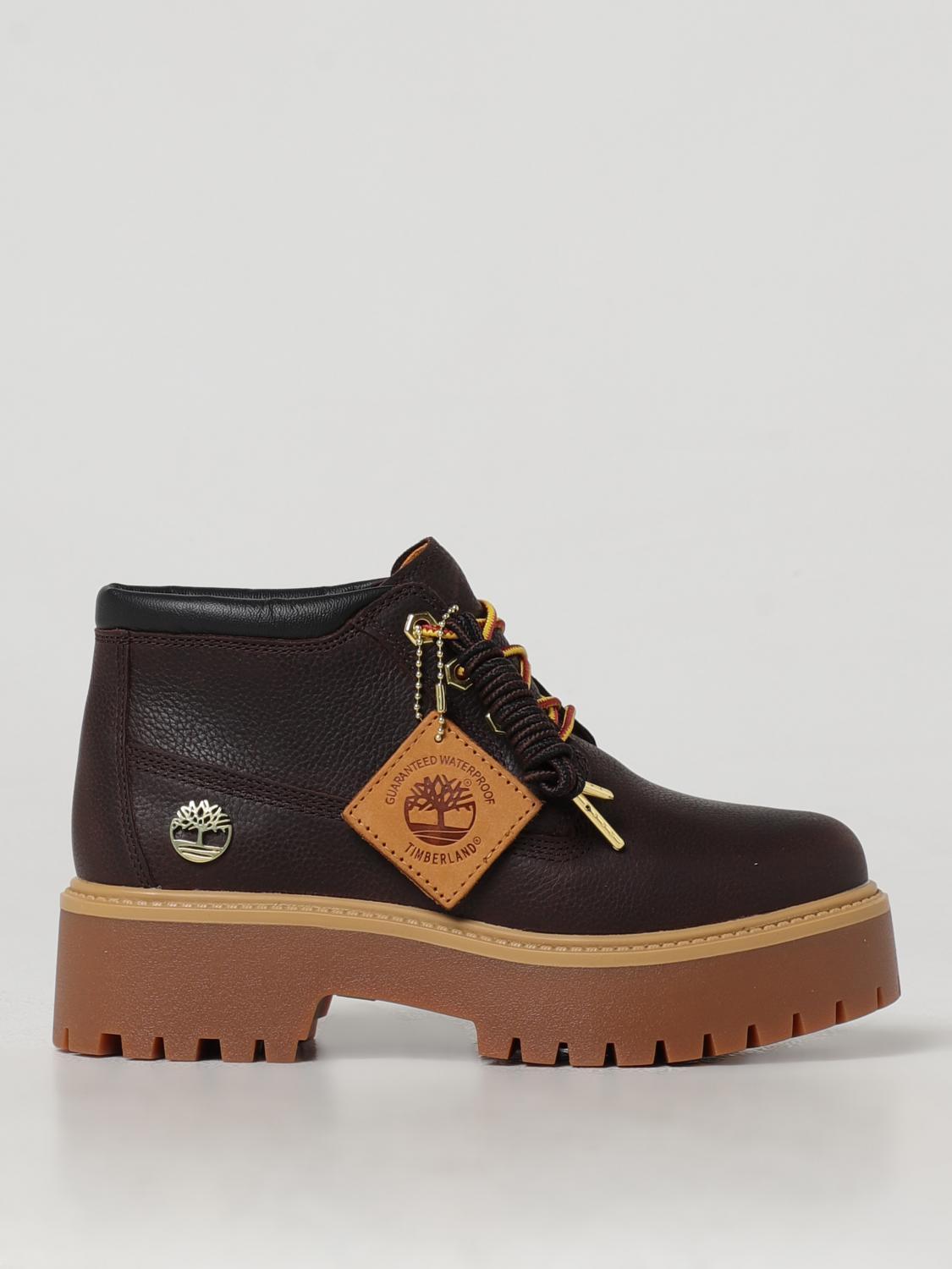 ショートブーツ・ブーティ TIMBERLAND Woman Flat ankle boots Brown TB0A2HA9EXU1 DKBROWN