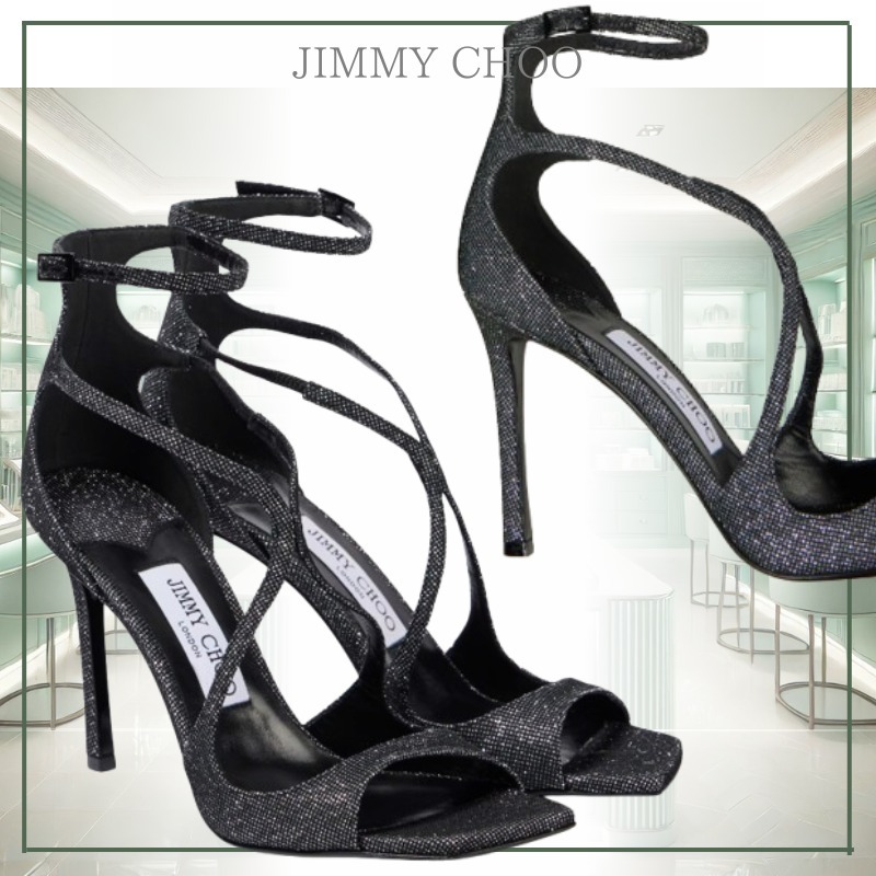 ■ Jimmy Choo ■ Azia 95 グリッターサンダル
