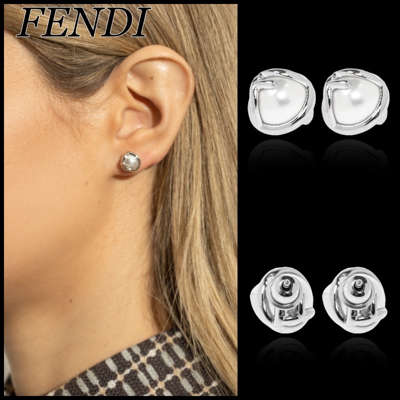 【関税込】新作◆FENDI フェンディ◆エフイズ パール ピアス
