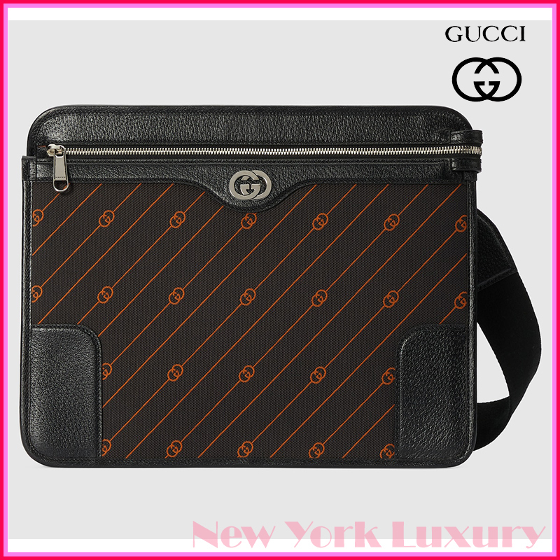 Gucci★Unisex Interlocking Medium GG Messenger Bag/clutch