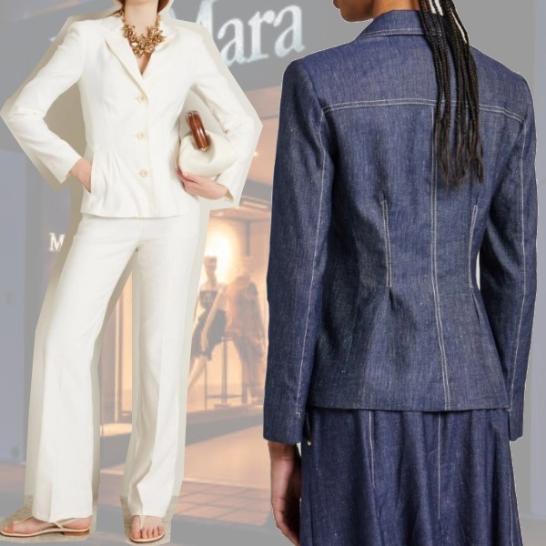 DT MaxMara ★ コットン ＆ リネン ブレザー ALBANO 2色