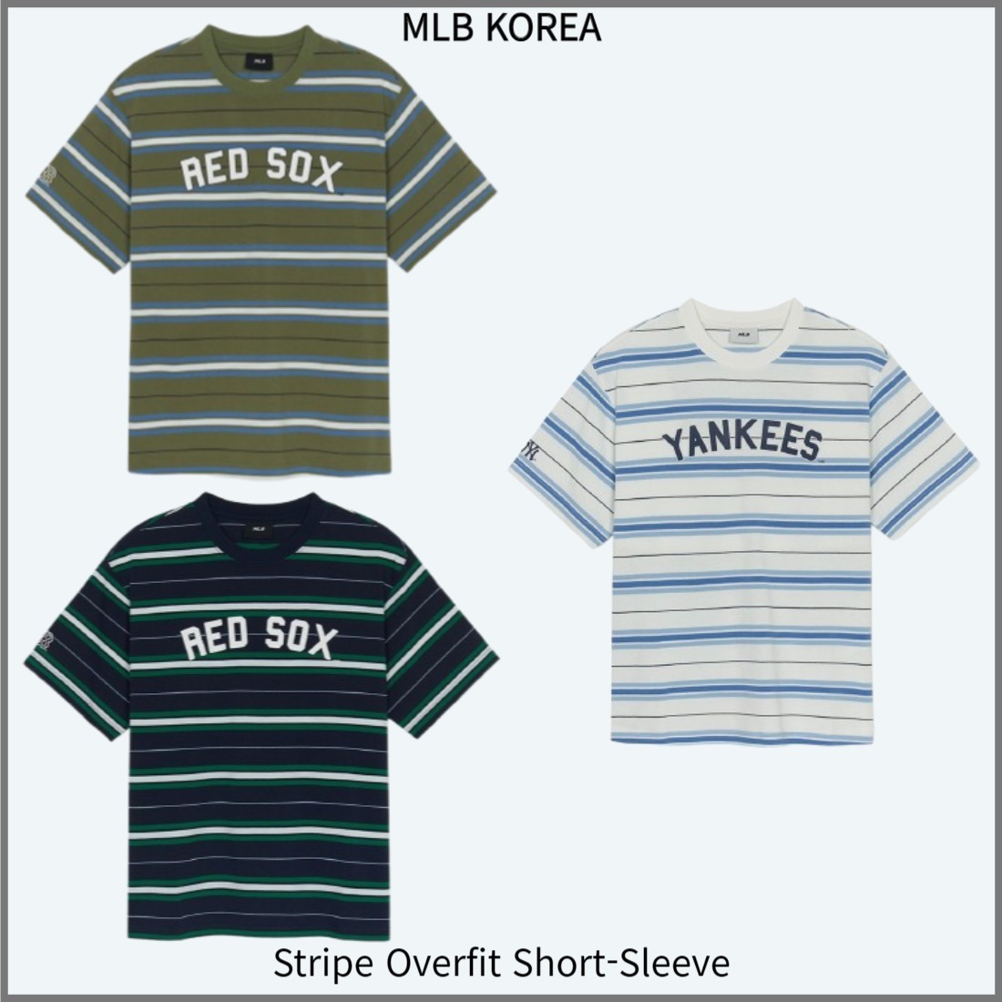 MLB■Stripe Overfit Short-Sleeve★送料込