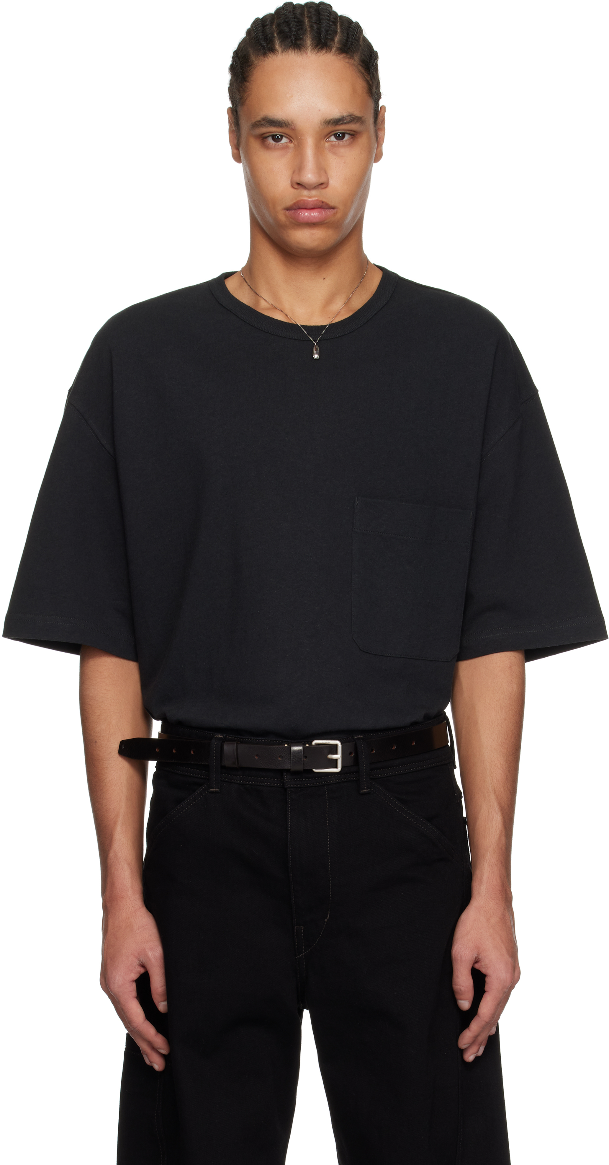 【関税込み】LEMAIRE ブラック ボクシー 半袖Tシャツ