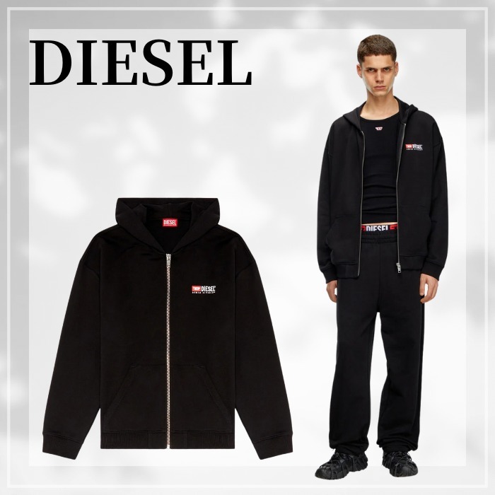 DIESEL s-boxt-hood-zip-div スウェットジップアップパーカー