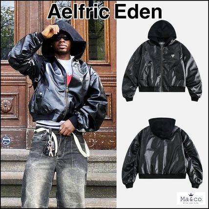 【日本未入荷】Aelfric Eden クロップ フェイクレザージャケット Aelfric Eden】フェイクレザー クロップ ジャケット