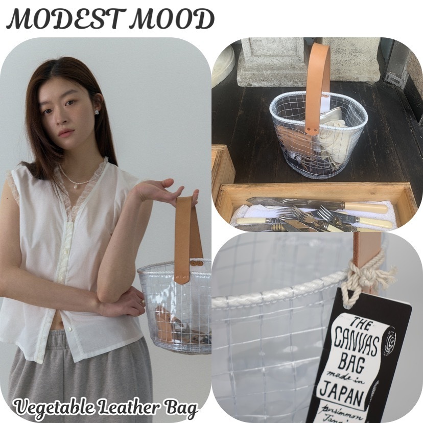【韓国MODEST MOOD モデストムード】Vegetable Leather Bag