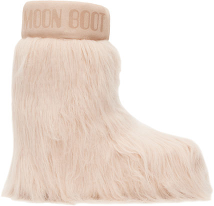 【MOON BOOT】ショートパデッドブーツ ペールピンク ベルト ピンク系 MOON BOOT(ムーンブーツ) ブーツ(レディース) - 海外
