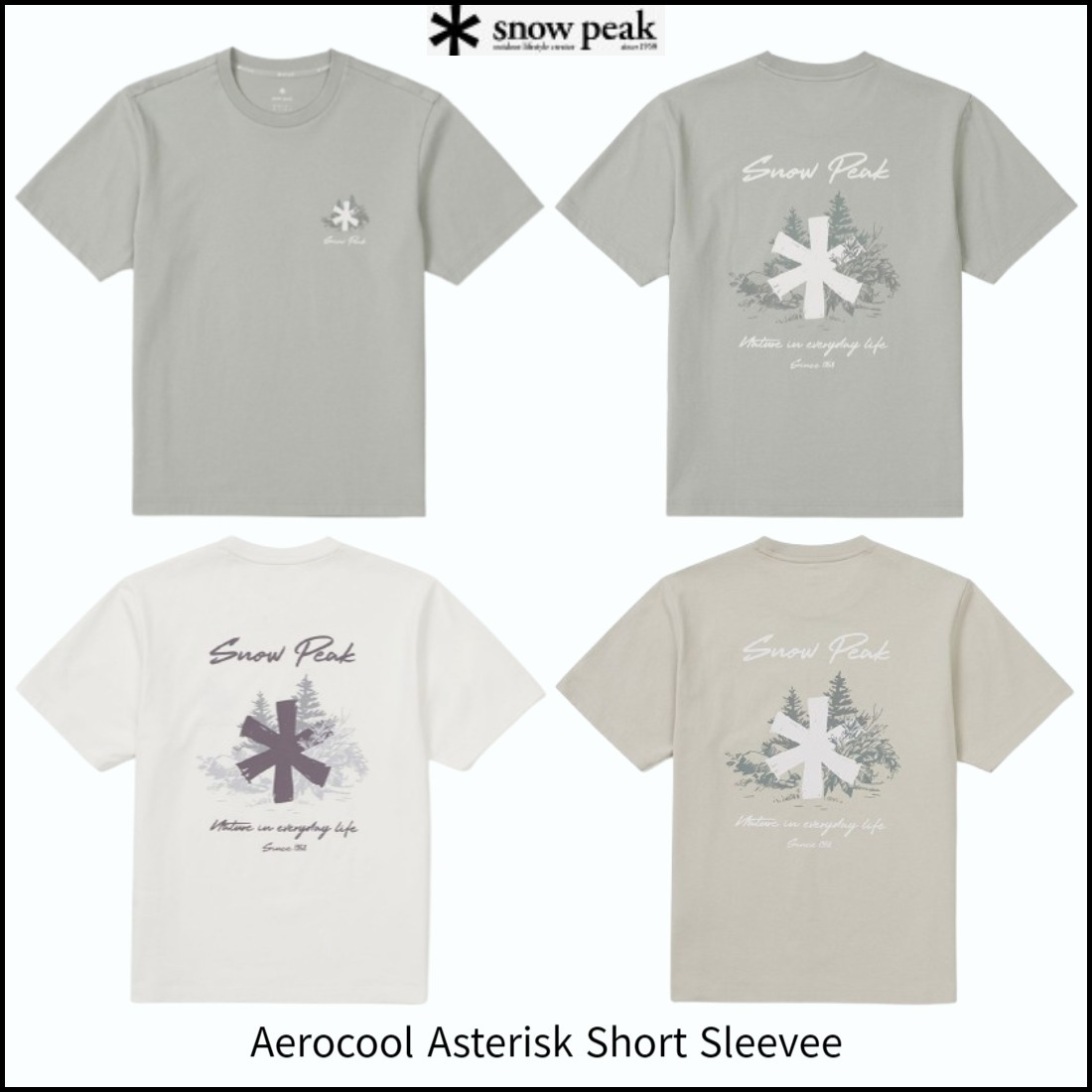 SNOWPEAK■Aerocool Asterisk Short Sleevee■送料込