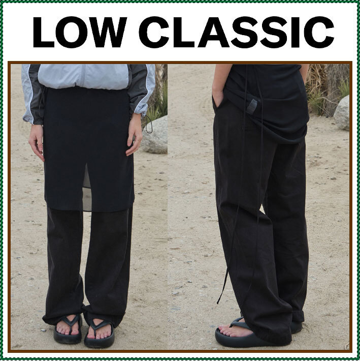 【LOW CLASSIC】 WASHED COTTON STRAIGHT-FIT PANTS / 追跡付