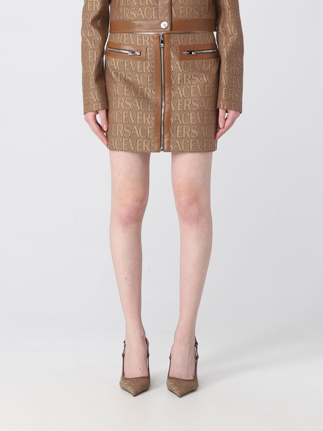 スカート VERSACE Woman Skirt Beige 10109261A03315 2N740
