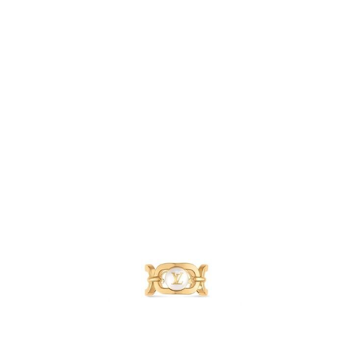Louis Vuitton《存在感抜群☆》リング・マイ LV チェーン パール