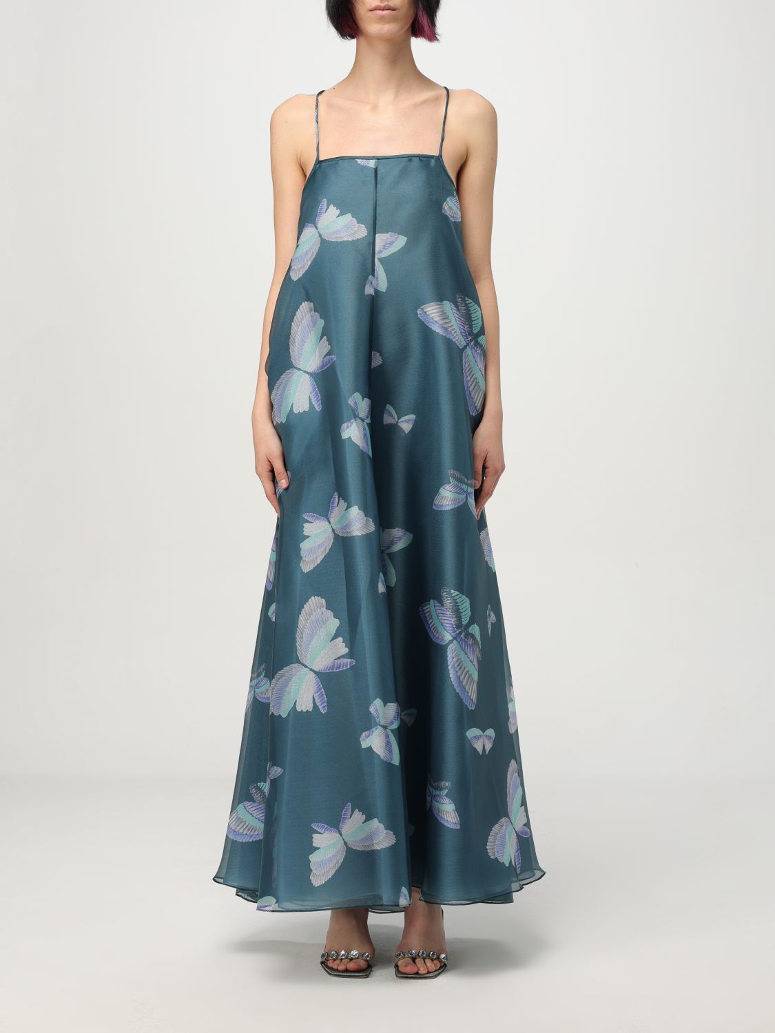 ワンピース EMPORIO ARMANI Woman Dress Gnawed Blue EW001541TE13440 P7003