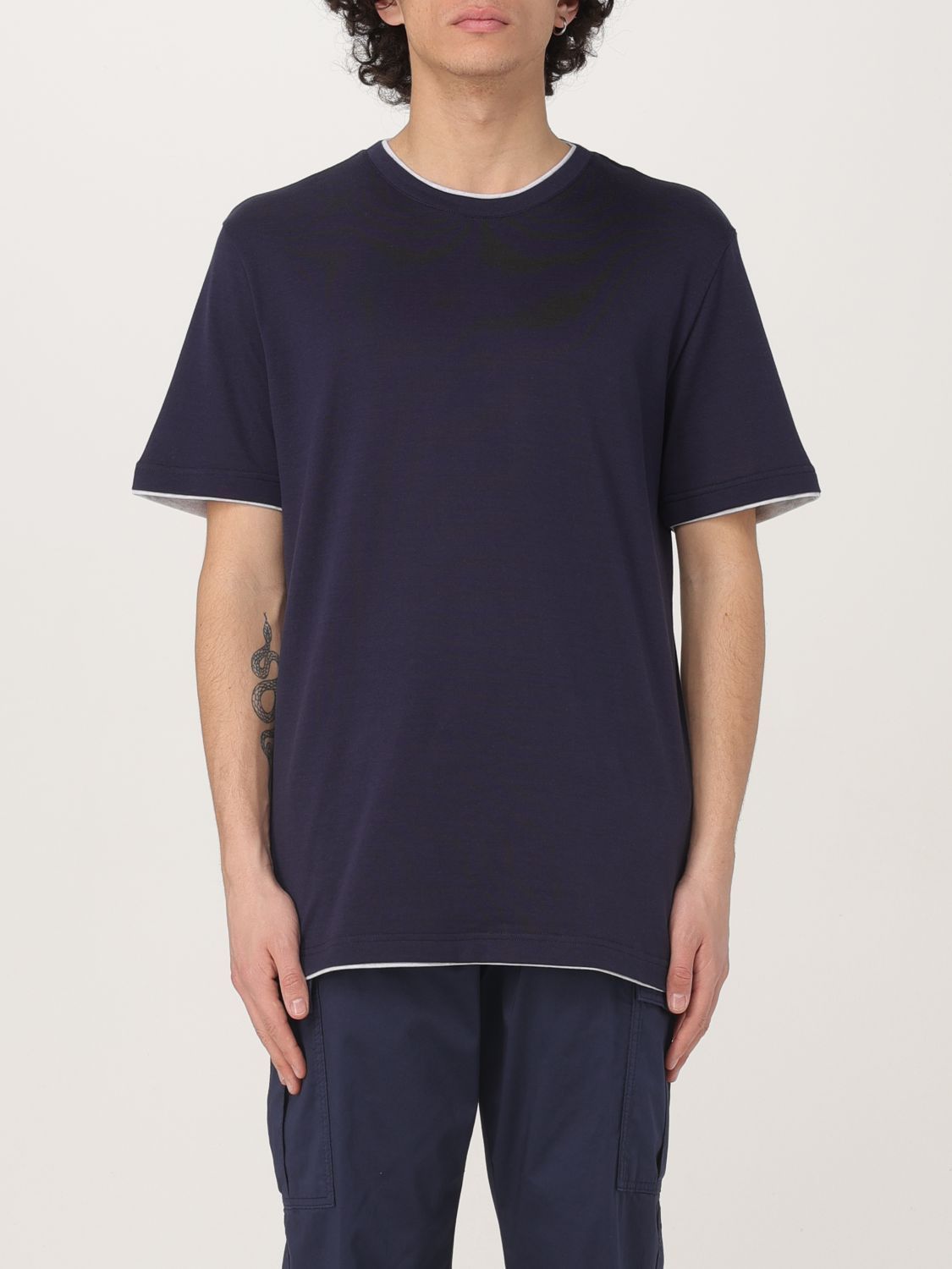 Tシャツ・カットソー ELEVENTY Men T-shirt Blue X75TSHH04TES0H077 11-13