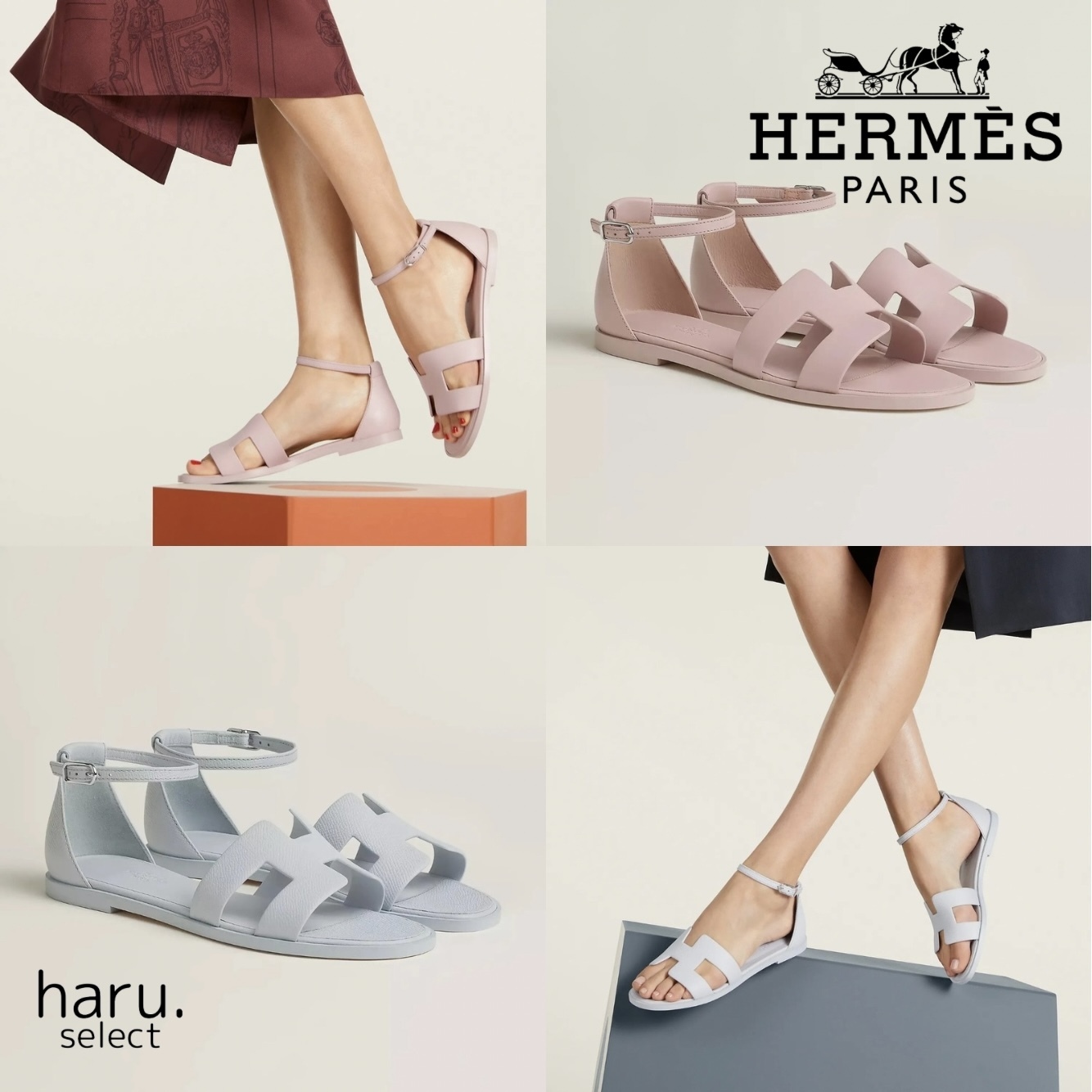 パステルカラー♪華やか♡【HERMES】Sandales Santorini