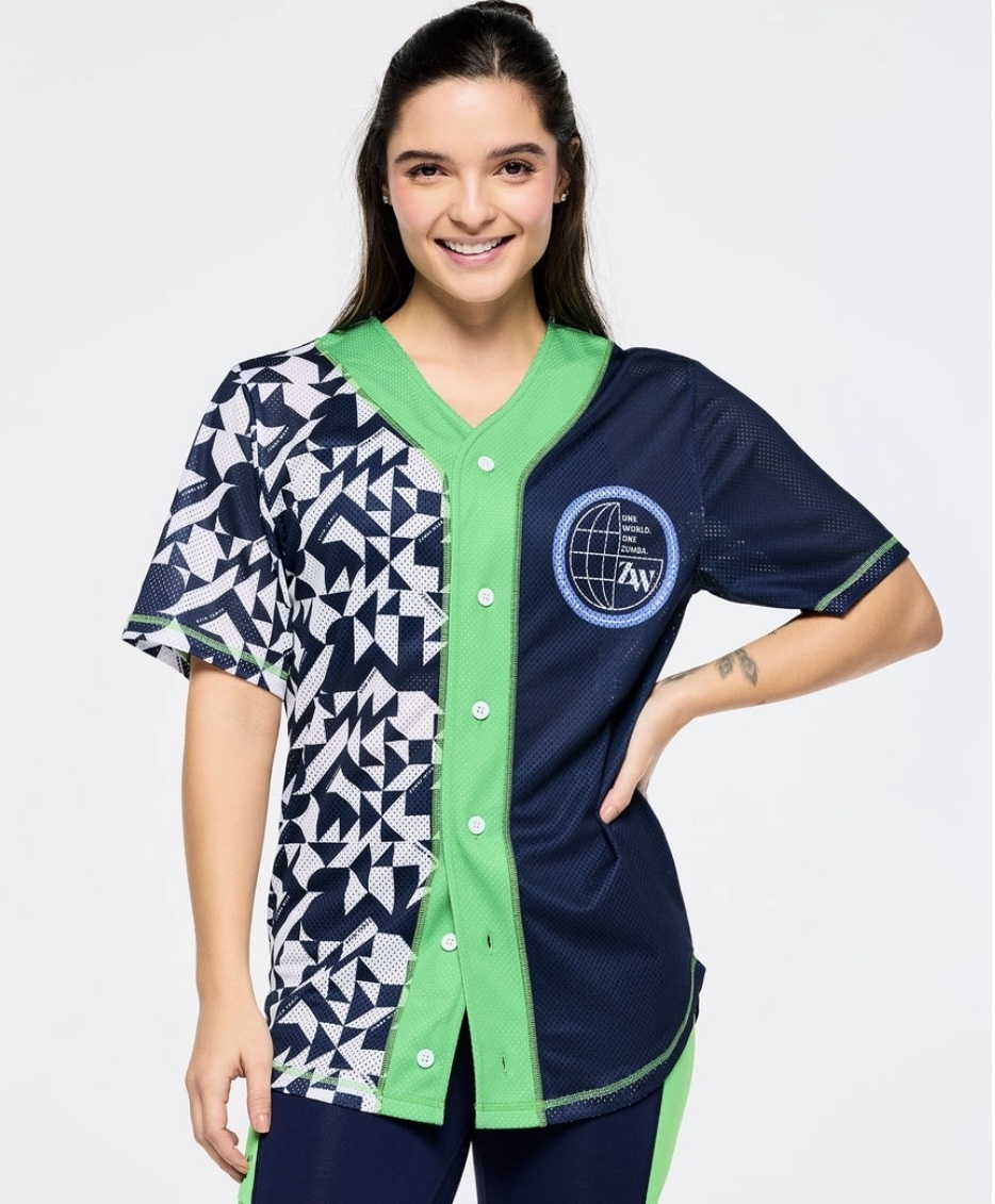 Zumba Out Loud Baseball Button Up Jersey ZUMBA 正規品 ズンバ