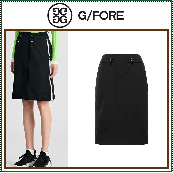 【G FORE】HIDDEN-PLEATED MIDI SKIRT(WOMEN) /追跡付