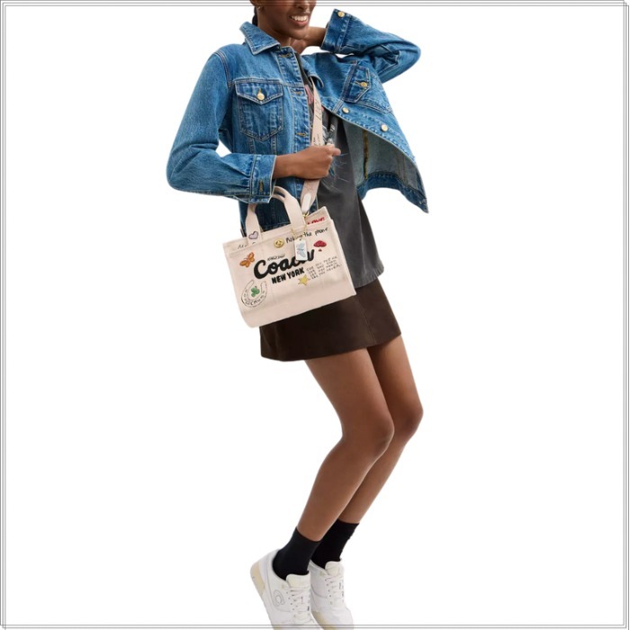 COACH◆カーゴ トート バッグ・スケッチ プリント CAM73 カーゴ トート バッグ 20・スケッチ プリント （ショルダー
