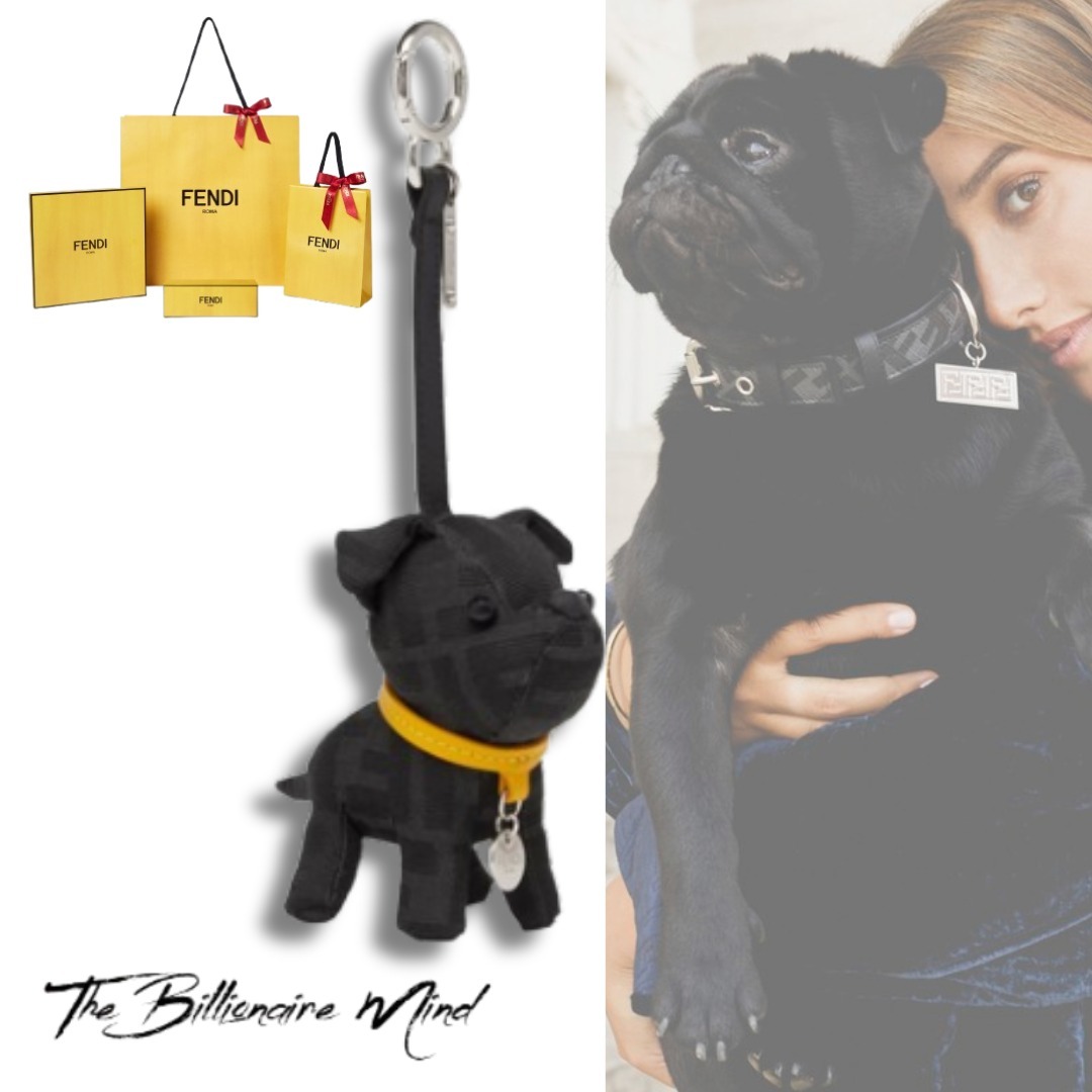 FENDI フェンディ ITO FF バッグ チャーム キーリング 犬 黒