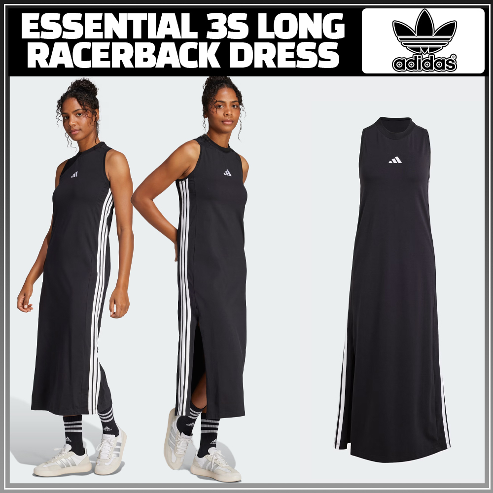 新作マキシドレス【ADIDAS】Essential 3SLong Racerback Dress