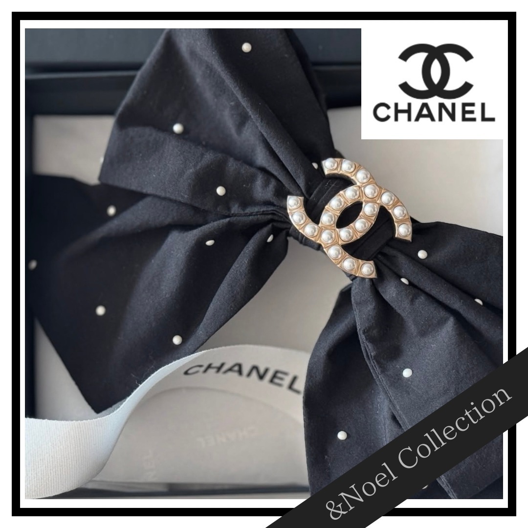 【ボウ バレッタ♡】CHANEL*ヘアアクセサリー パール