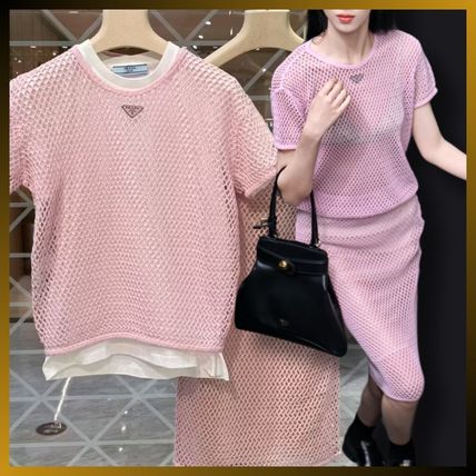 プラダ PRADA PRADA シャツ P497GR 14JW 長袖 ロゴ刺繍 （F0012