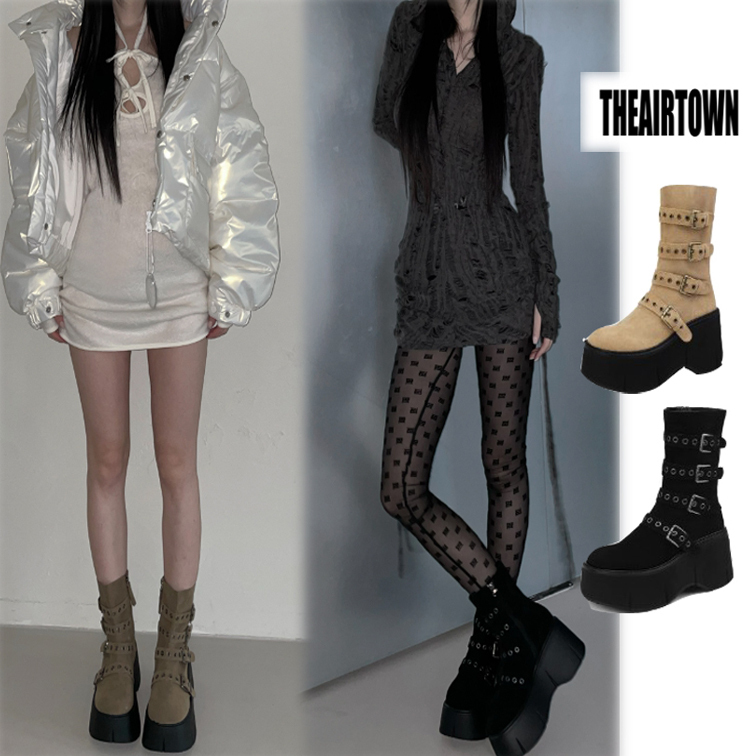 THEAIRTOWN★スエード●厚底ウォーカーブーツ(02-527)