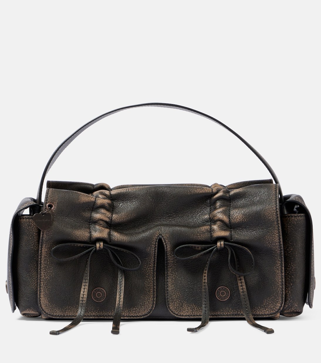 ★Acne Studios★レザーショルダーバッグ2WAY/Dark Brown・Beige ☆Acne Studios☆レザーショルダーバッグ2WAY/Dark Brown・Beige