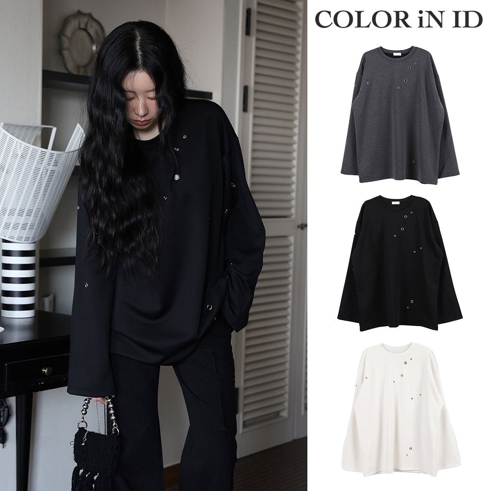 【COLOR iN ID】Eyelet Punching Box Tee
