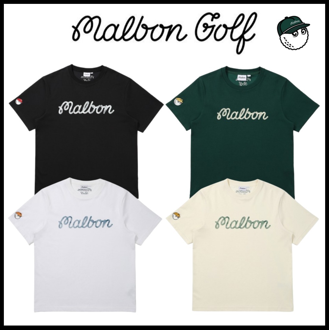 【MALBON GOLF】Malbon Gradient Uni Round T-shirt★