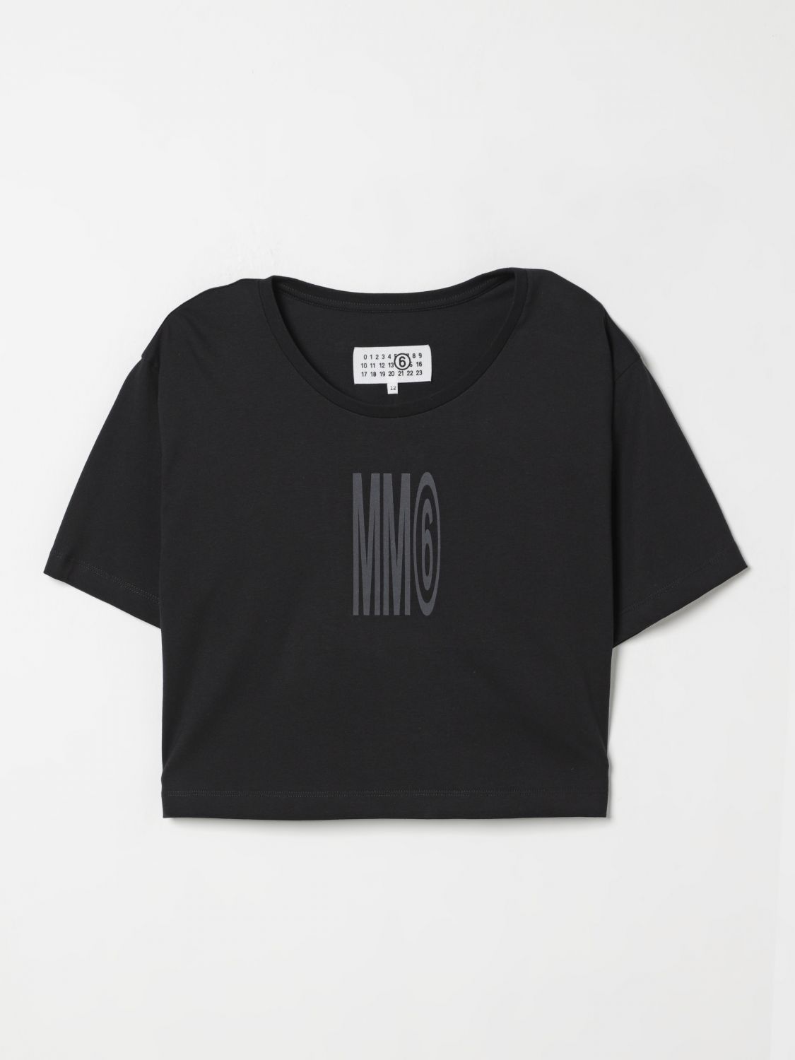 大人もOK【エムエムシックス】半袖Tシャツ ロゴ コットン 白/黒 MM6 Maison Margiela 大人もOK ロゴ 半袖 Tシャツ 関税込