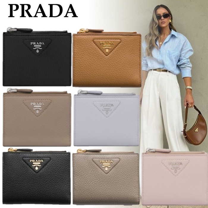 国内直営**PRADA**ヴィッテロダイノレザー ミニ財布