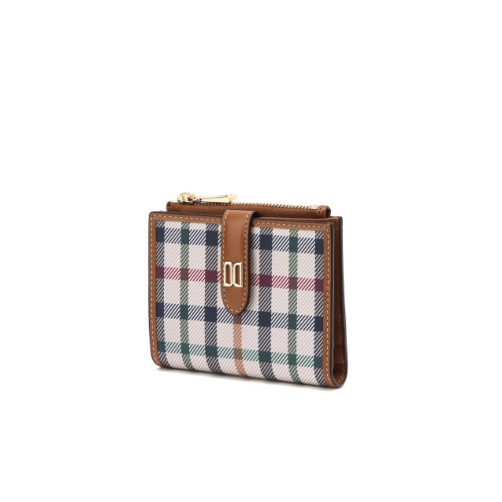 ★DAKS★ CENTENARY CHECK Centenary Check Brown Cowhide Half