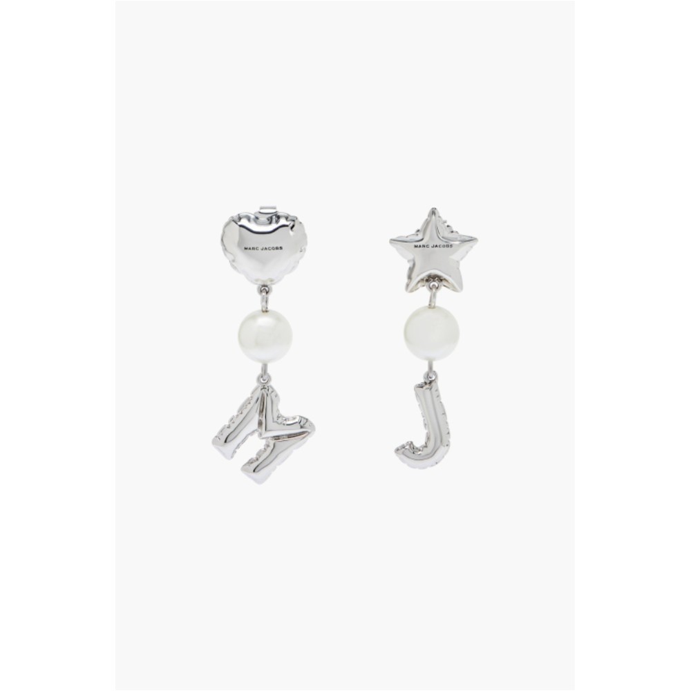 ■MARC JACOBS■ MJ BALLOON PEARL EARRINGS LIGHT ANTIQUE SILV