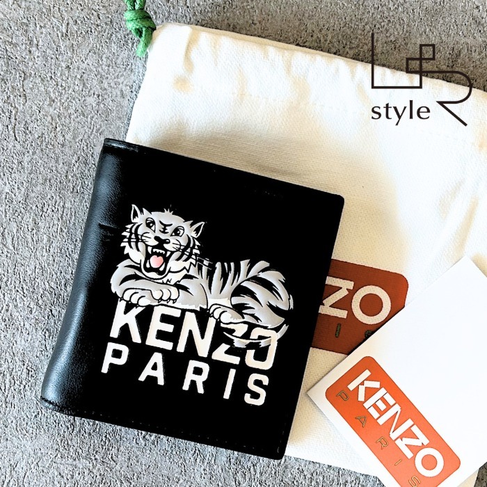 関税込 国内発送【KENZO】バーシティ レザーミニウォレット