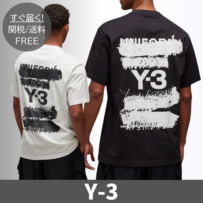 【安心国内発送】Y-3 ワイスリー グラフィック ロゴ Tシャツ